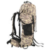 Zaino da Trekking 37 x 20 x 65 cm 60 L in Tessuto Oxford Idrorepellente Mimetico