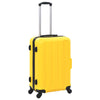 Set Trolley 3 Pezzi a Custodia Rigida in ABS Quattro Ruote Girevoli 360° Giallo