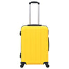 Set Trolley 3 Pezzi a Custodia Rigida in ABS Quattro Ruote Girevoli 360° Giallo