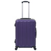 Set Trolley 3 Pezzi a Custodia Rigida in ABS Quattro Ruote Girevoli 360° Viola