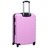Set Valigie Trolley 3 Pezzi Custodia Rigida Rosa ABS 4 Ruote Girevoli 360° Rosa