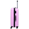 Set Valigie Trolley 3 Pezzi Custodia Rigida Rosa ABS 4 Ruote Girevoli 360° Rosa
