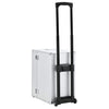 Valigia Trolley Pilota con Due Ruote Rimovibile in Alluminio Argento 47x39x27 cm