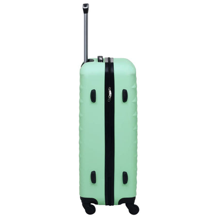 Set Valigie Trolley 2 Pezzi Custodia Rigida in ABS 4 Ruote Girevoli 360° Verde