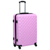 Set Valigie Trolley a Custodia Rigida in ABS Quattro Ruote Girevoli a 360° Rosa