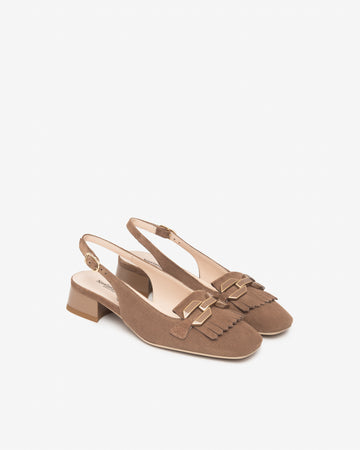 Nero Giardini slingback donna in velour col. mou E615501D442
