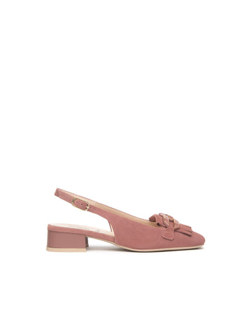 Nero Giardini slingback donna in velour rosa antico E615501D671