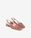 Nero Giardini slingback donna in velour rosa antico E615501D671