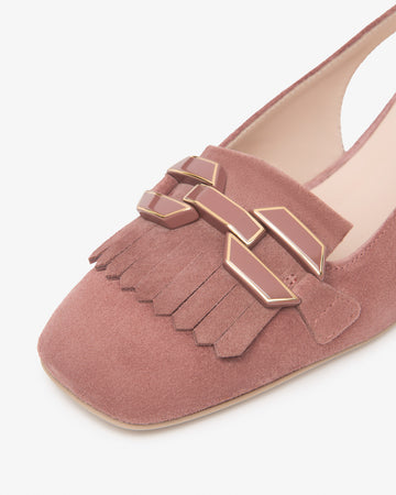 Nero Giardini slingback donna in velour rosa antico E615501D671
