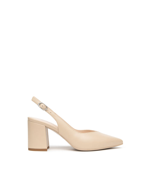 Nero Giardini slingback in nappa col. lino E615520D453