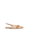 Nero Giardini slingback in tessuto e pelle col. natural E615540D420