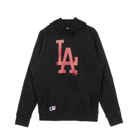NEW ERA Felpa Cappuccio Uomo Mlb Seasonal Team Logo Hoody Losdod Black/cardinal da uomo