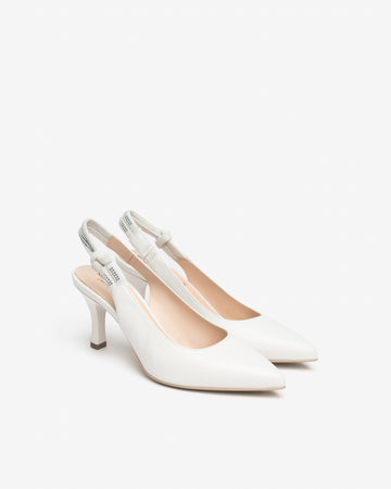 Nero Giardini slingback napa bianco E618341DE707