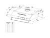 Cappa sottopensile 90cm nero/inox Faber TCH04 PLUS SS19A 741 300.0557.493