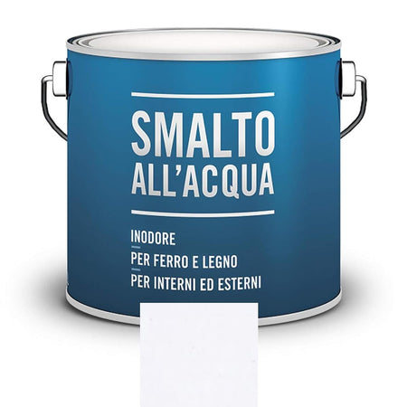 Smalto all’Acqua Brillante Inodore – Bianco 500 ml