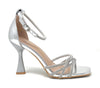 Francesco Milano sandali donna tallone chiuso argento G19-04T