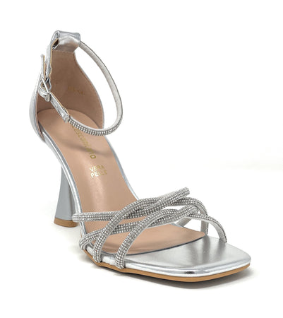 Francesco Milano sandali donna tallone chiuso argento G19-04T