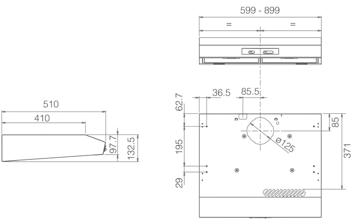 Cappa incasso 60cm bianco Elica Krea Gfa 55310774B