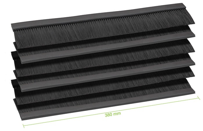 Sei Spazzole Ingresso Cavi per Armadio Rack 380 mm