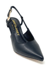 Janet & Janet slingback donna in pelle black J-641