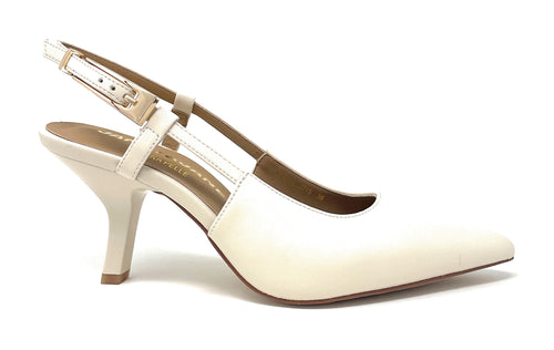 Janet & Janet slingback donna in pelle beige J-641