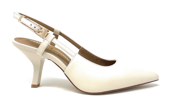 Janet & Janet slingback donna in pelle beige J-641