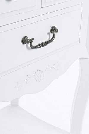 Mobiletto "Daisy" struttura in legno MDF con 3 cassetti per interni