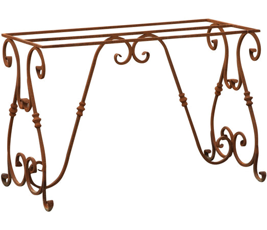 Biscottini Base tavolo in ferro pieno L130xPR60xH70 cm. forgiato mano trattato, Offerta