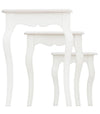 Tavolini Clorine struttura in legno MDF per arredamento set da 3
