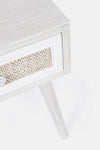 Comodino Montiel per camera, struttura in Mdf, Pomelli In Metallo