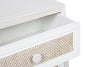 Comodino Montiel per camera, struttura in Mdf, Pomelli In Metallo