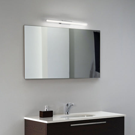 Applique Moderna Riflesso Alluminio Cromo Led 18W 3000K Luce Calda