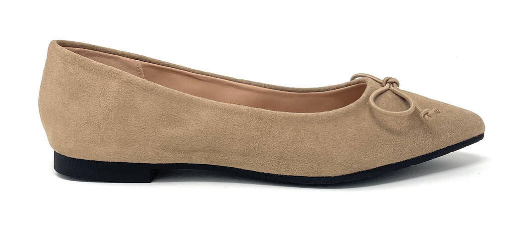 Francesco Milano ballerina donna in pelle taupe A03-32C
