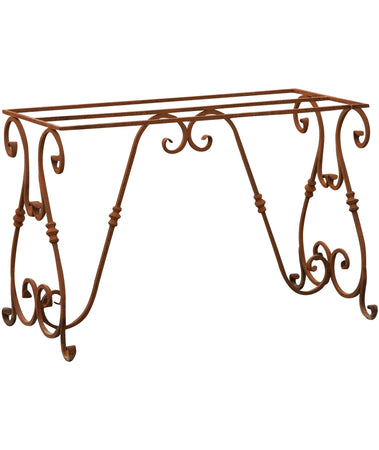 Biscottini Base tavolo in ferro pieno L110xPR50xH74 cm. forgiato mano trattato, Offerta