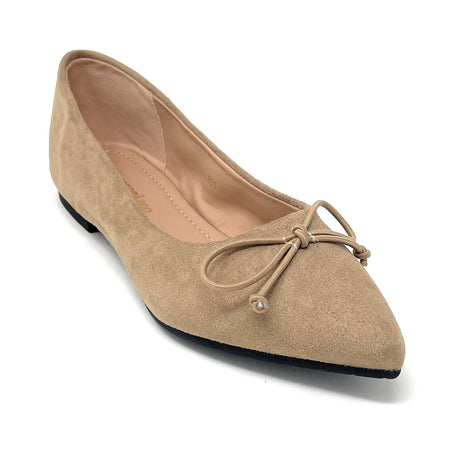 Francesco Milano ballerina donna in pelle taupe A03-32C