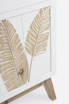 Comodino Folium per camera, Struttura In Abete E Mdf, Piano E Schienale In Mdf