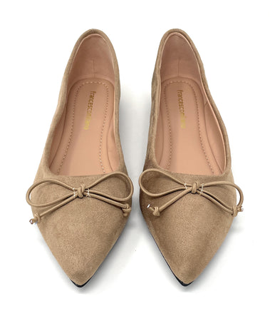 Francesco Milano ballerina donna in pelle taupe A03-32C
