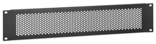 Pannello Cieco Ventilato per Armadi Rack 19'' 2U Nero