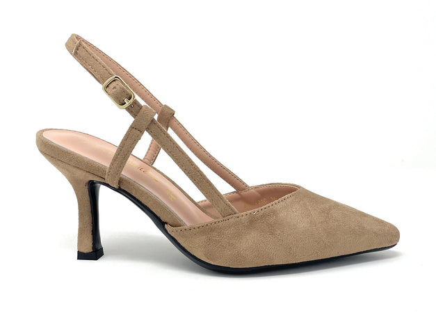 Francesco Milano Sling back donna in pelle taupe A08-21C