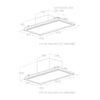 Cappa a soffitto da 100 cm bianca e cornice bianca Elica PRF0147727