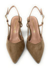 Francesco Milano Sling back donna in pelle taupe A08-21C
