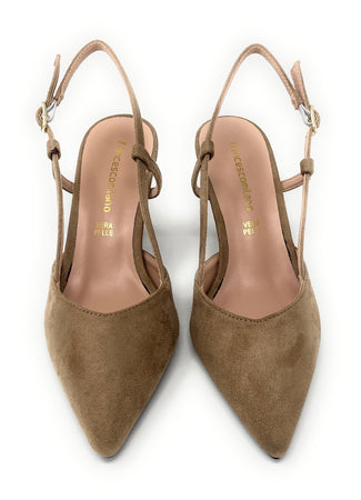 Francesco Milano Sling back donna in pelle taupe A08-21C