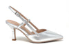 Francesco Milano sling back donna in pelle argento A08-21N