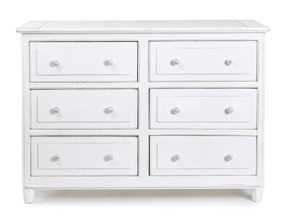 Cassettiera "Colette" per interno, con 6 Cassetti, 124 x 49 x 89 cm