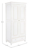 Armadio Colette in legno di mango, da 2 ante e 1 cassetto da 90 x 55 x 190 cm