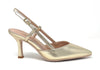 Francesco Milano sling back donna in pelle platino A08-21N
