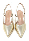 Francesco Milano sling back donna in pelle platino A08-21N