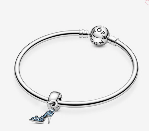 Pandora -Disney, Charm pendente Scarpetta con pavé, Cenerentola