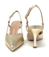 Francesco Milano sling back donna in pelle platino A08-21N