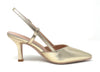 Francesco Milano sling back donna in pelle platino A08-21N
